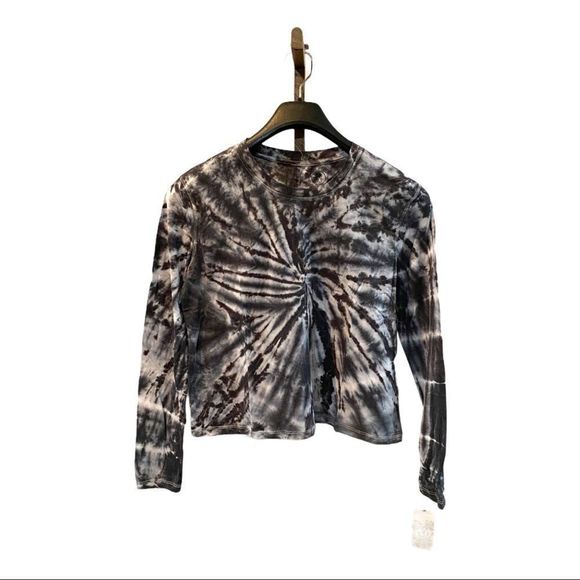 Sage collective tie dye gray long sleeve top - Picture 3 of 5